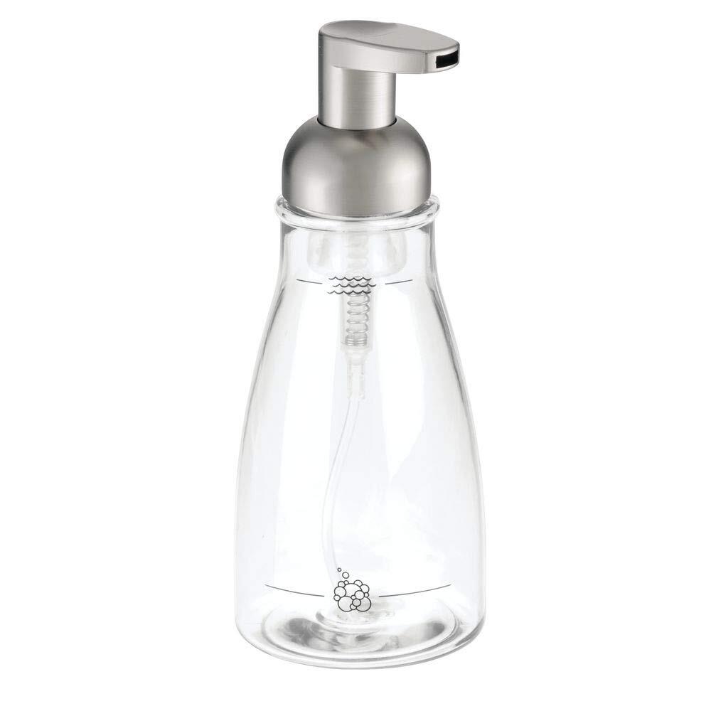 iDesign Foaming Soap Dispenser for Kitchen Bathroom Sink Vanity 3″ x 3″ x 7.5″
