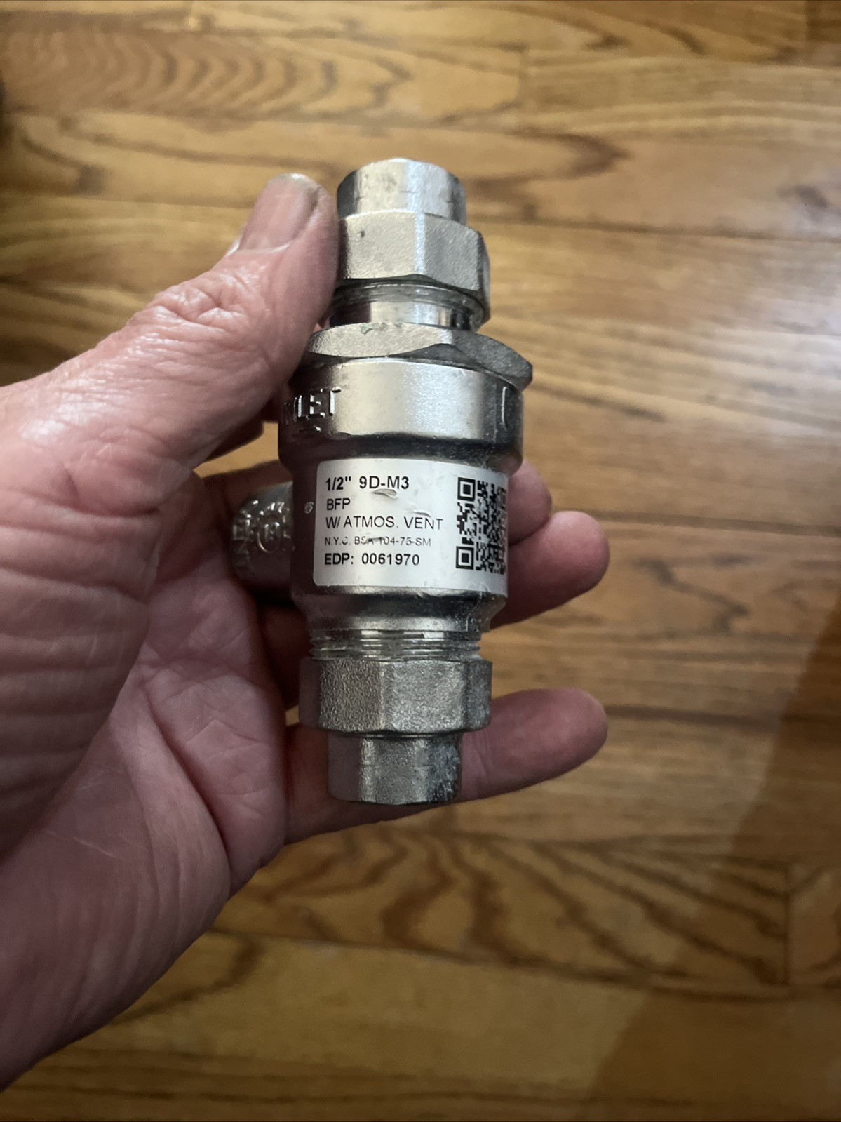 Watts 1/2 9D-M3-SC 0061970 Dual Backflow w/ Atmospheric vent Satin Chrome finish