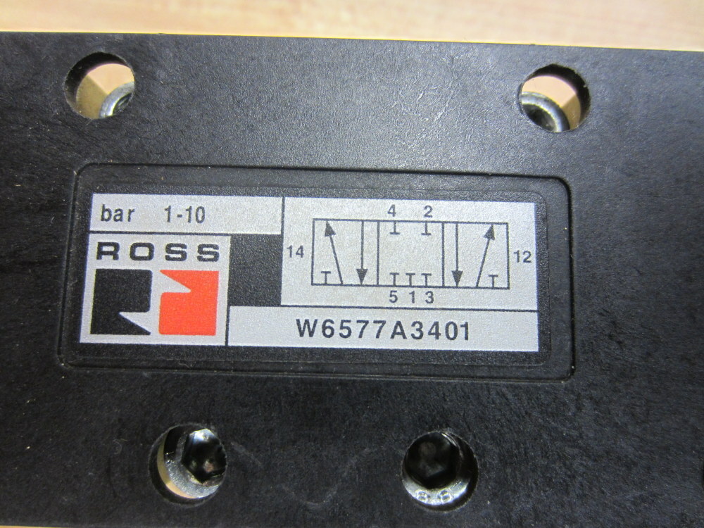 Ross W6577A3401 Pneumatic Valve W/O 1 Coil