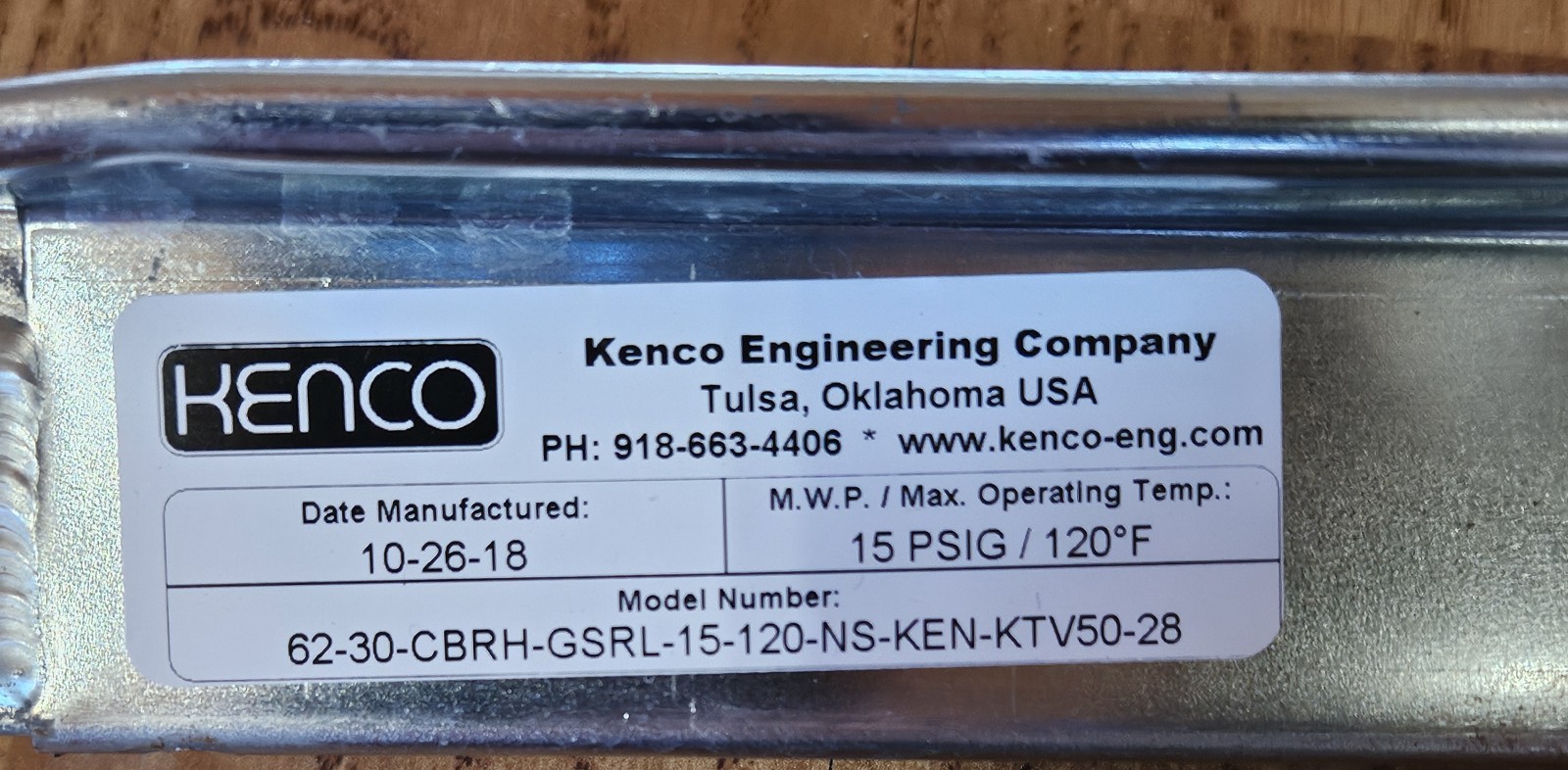 KENCO 15 PSIG/120°F Injection Rate Gauge Flow Meter Pump Setting NEW