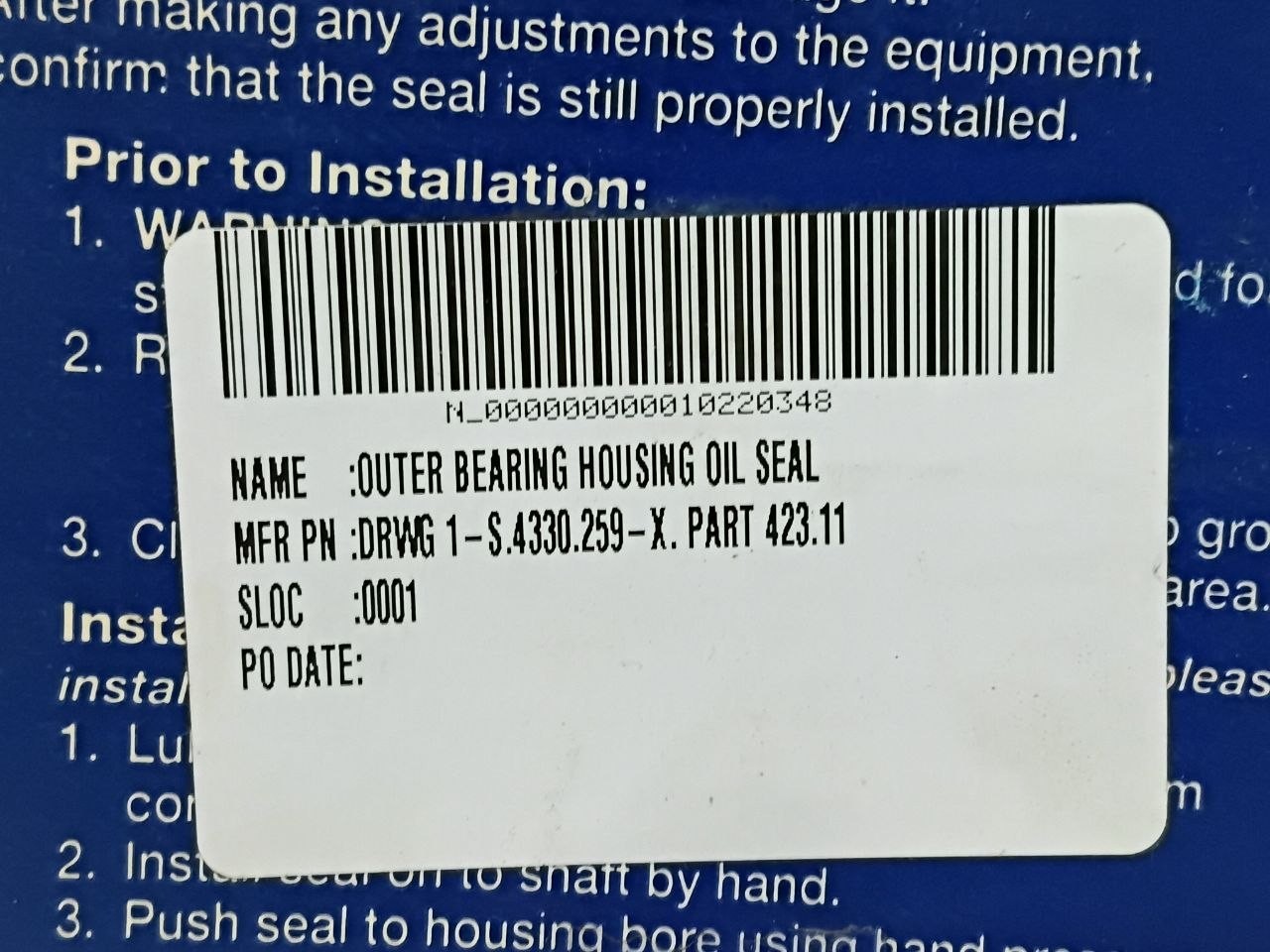 John Crane 423.11 Labyrinth Oil Seal JM LSM-0550-0810 for MC80-260/9 Sulzer Pump