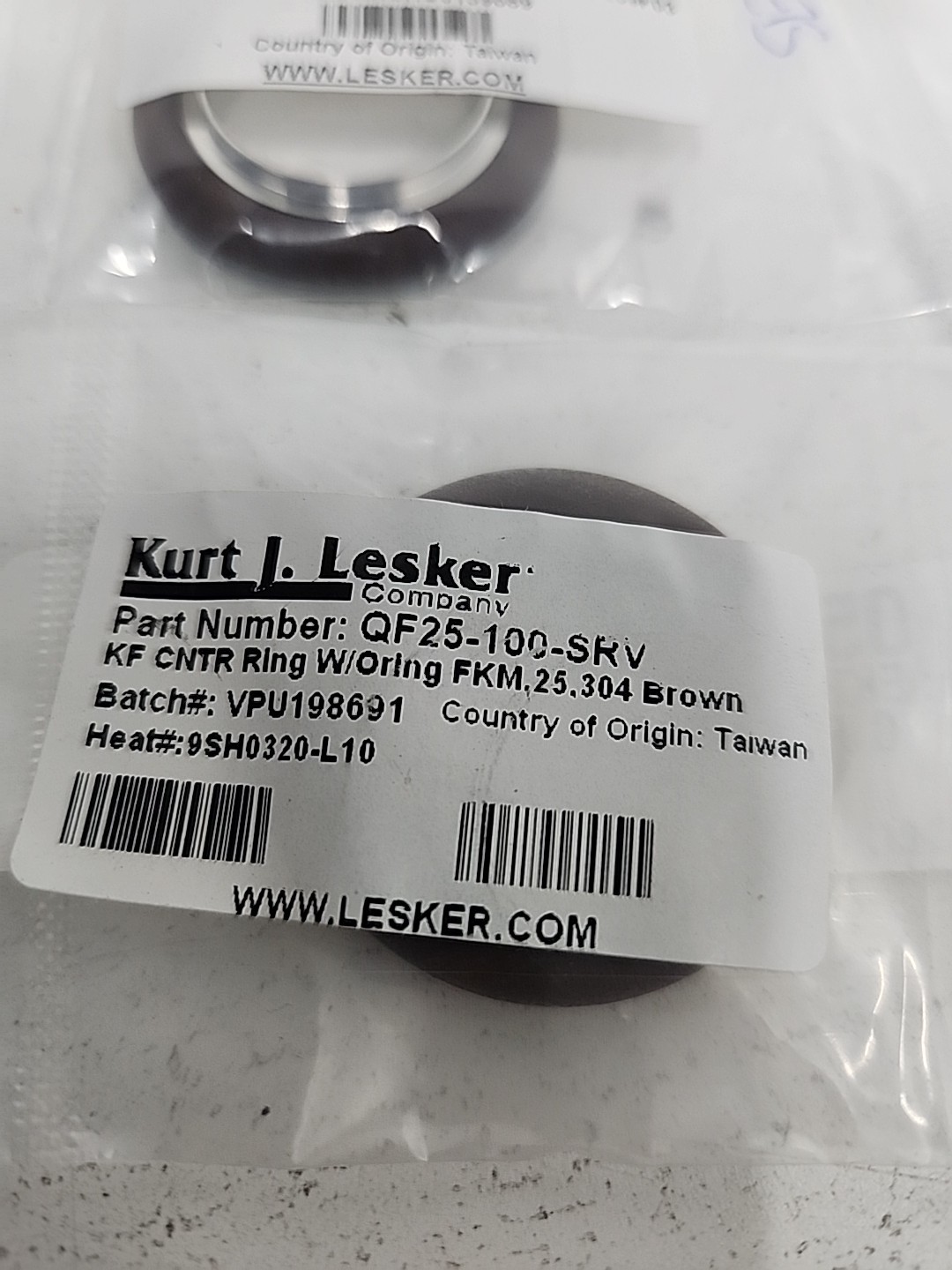 Kurt J Lesker QF25-100-SRV Centering Ring (LOT OF 4) **NOS**