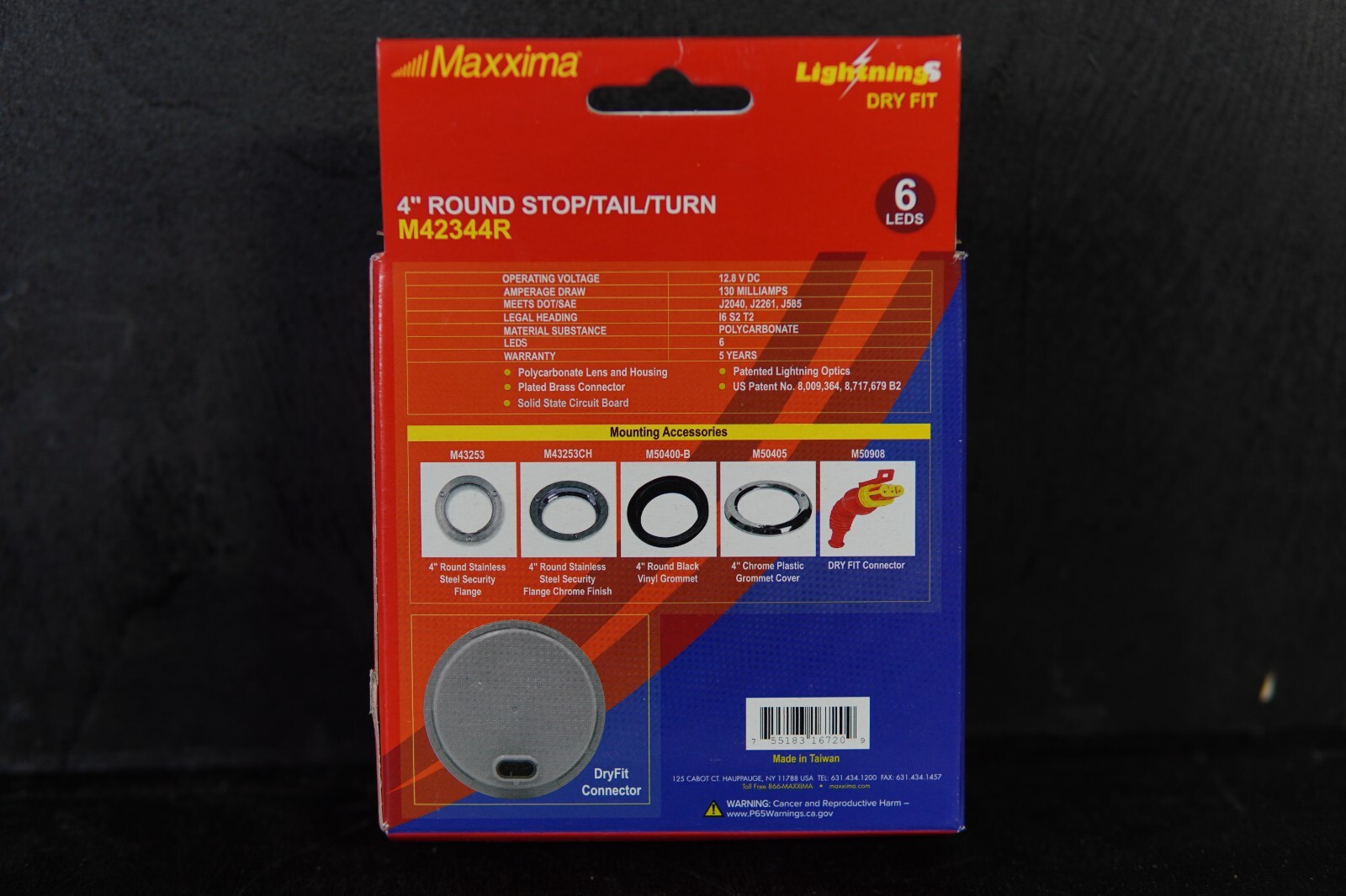 Maxxima M42344R 4” Round Red STT Grommet Mount DryFit Connector