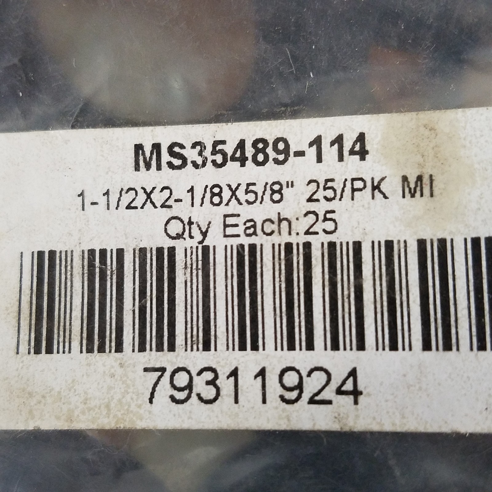 MSC MS35489-114 Military Spec Rubber Grommet, 1-1/2×2, 1/8×5/8″, Pack Of 25