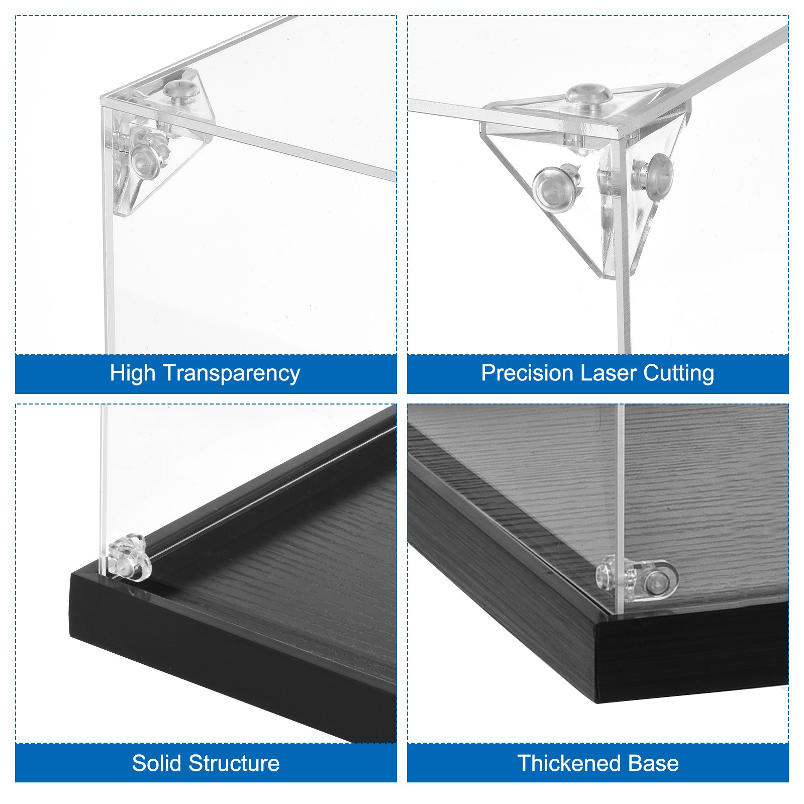 Acrylic Display Case, 11.8″x24.4″x8″ Clear Display Box Assemble Dustproof