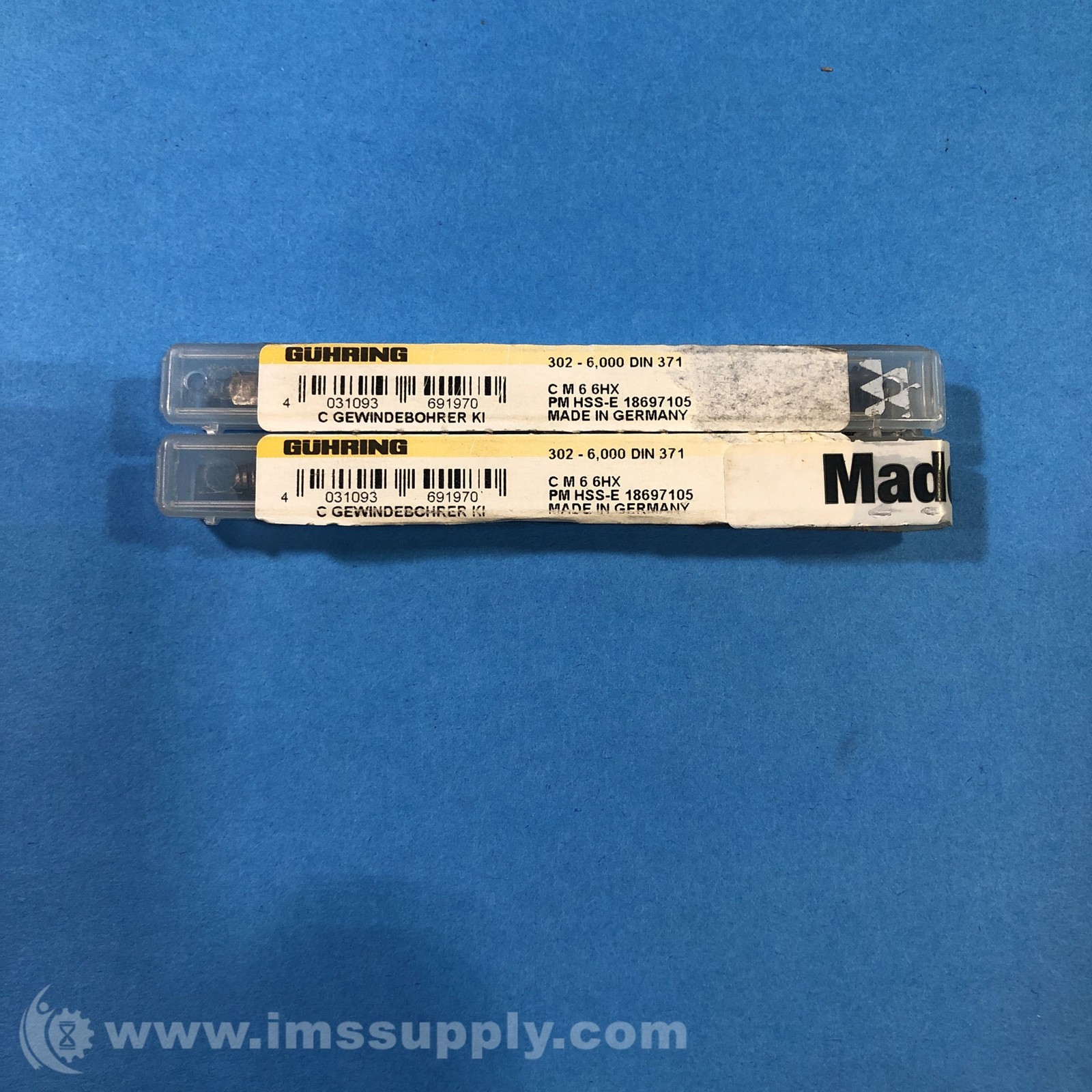 Guhring Inc 9003020060000 Set of 2 M6 x 1 Straight Flute Taps FNFP