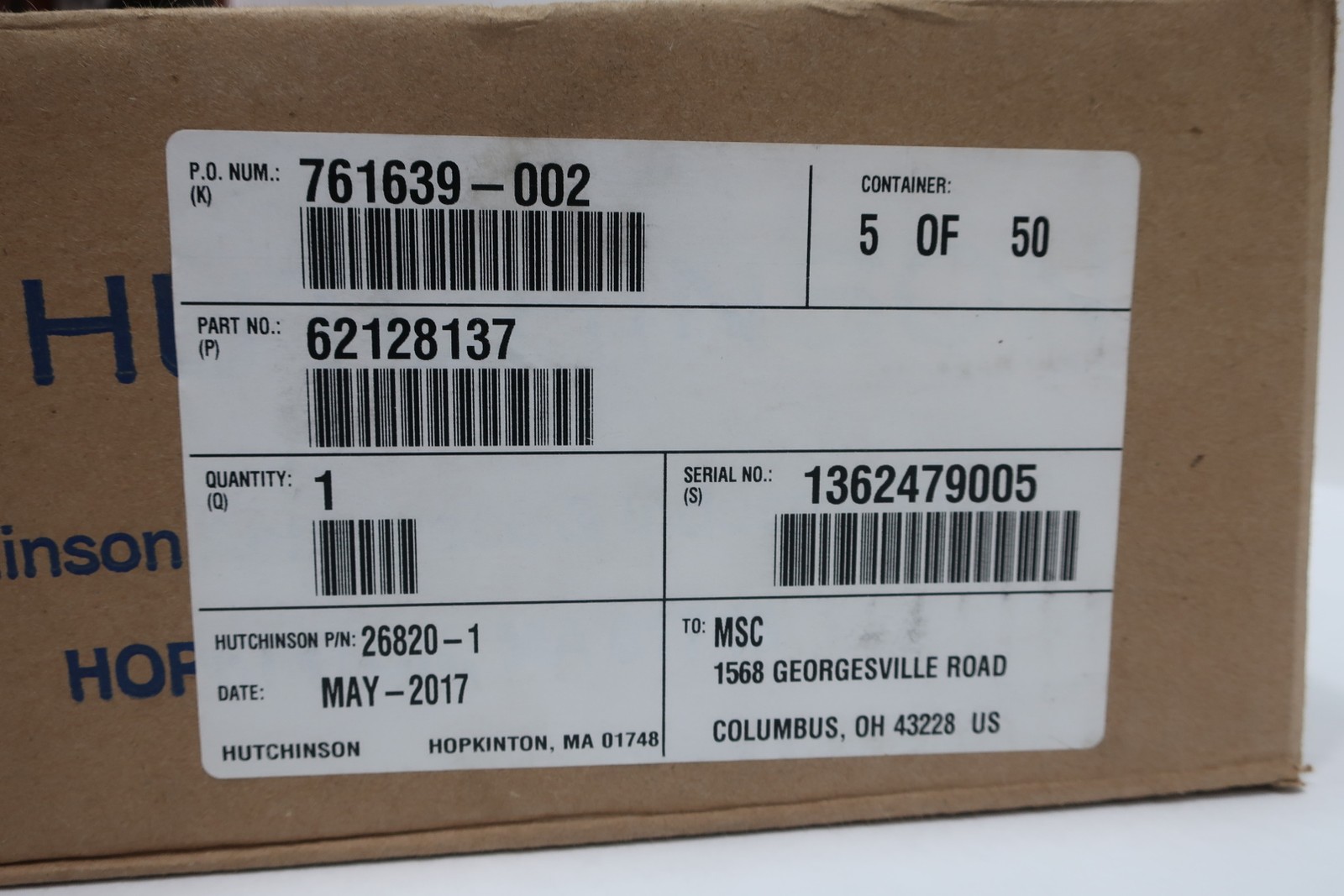 Hutchinson LM9-B 26820-1 Leveling Mount 9in