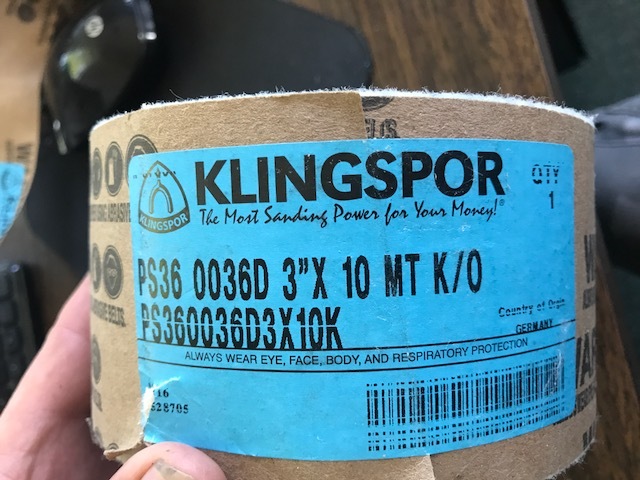 1 NEW ROLL KLINGSPOR PS36 3″ X 10MT K/O **MAKE OFFER**