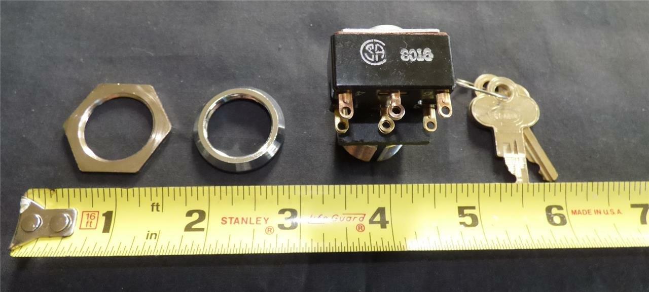 Heavy Duty DPDT Key Operated Switch Keyswitch New CCTV