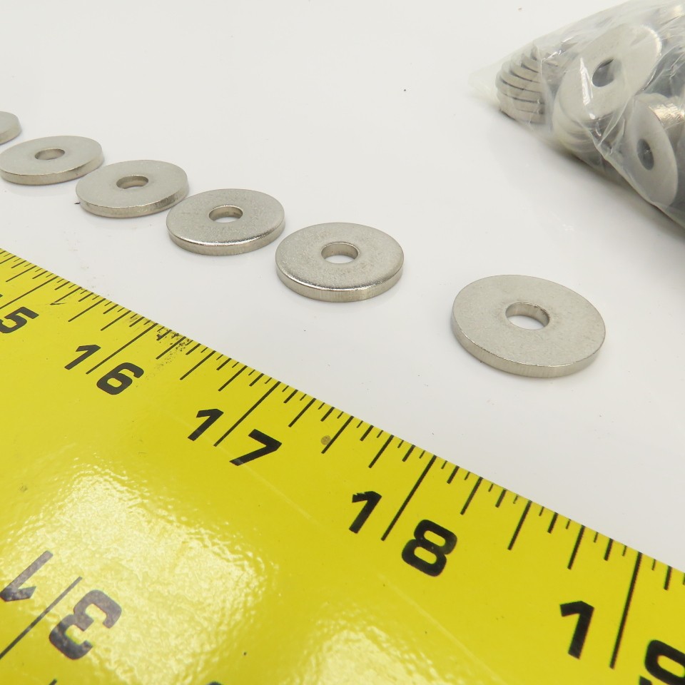 1″ OD x 1/4″ ID Stainless Steel Flat Washer 0.1125″ + / – Thick Lot Of 1000+