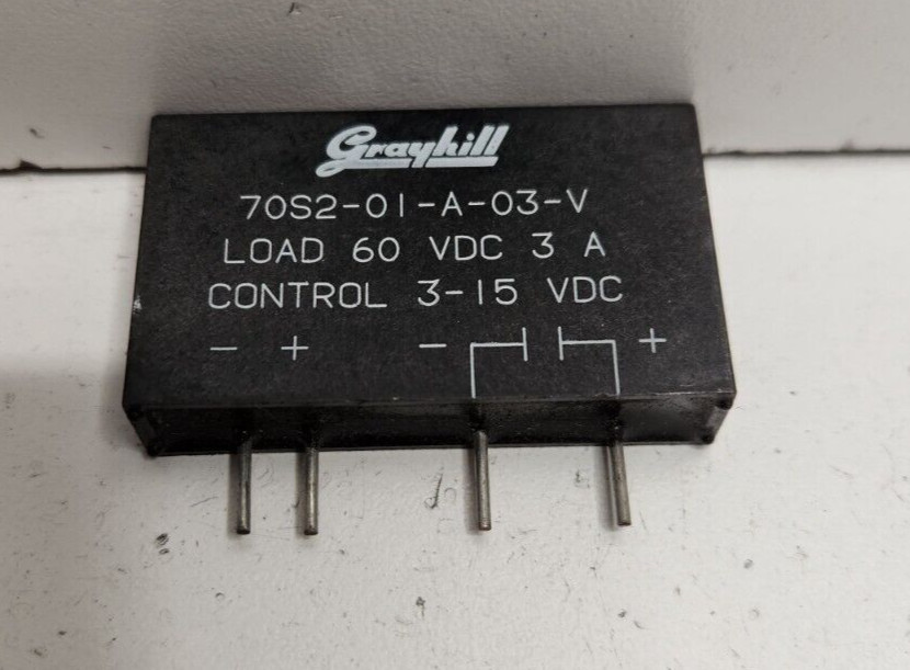NEW OLD STOCK! GRAYHILL 3A 60V SPST-NO SOLID STATE RELAY 70S2-01-A-03-V