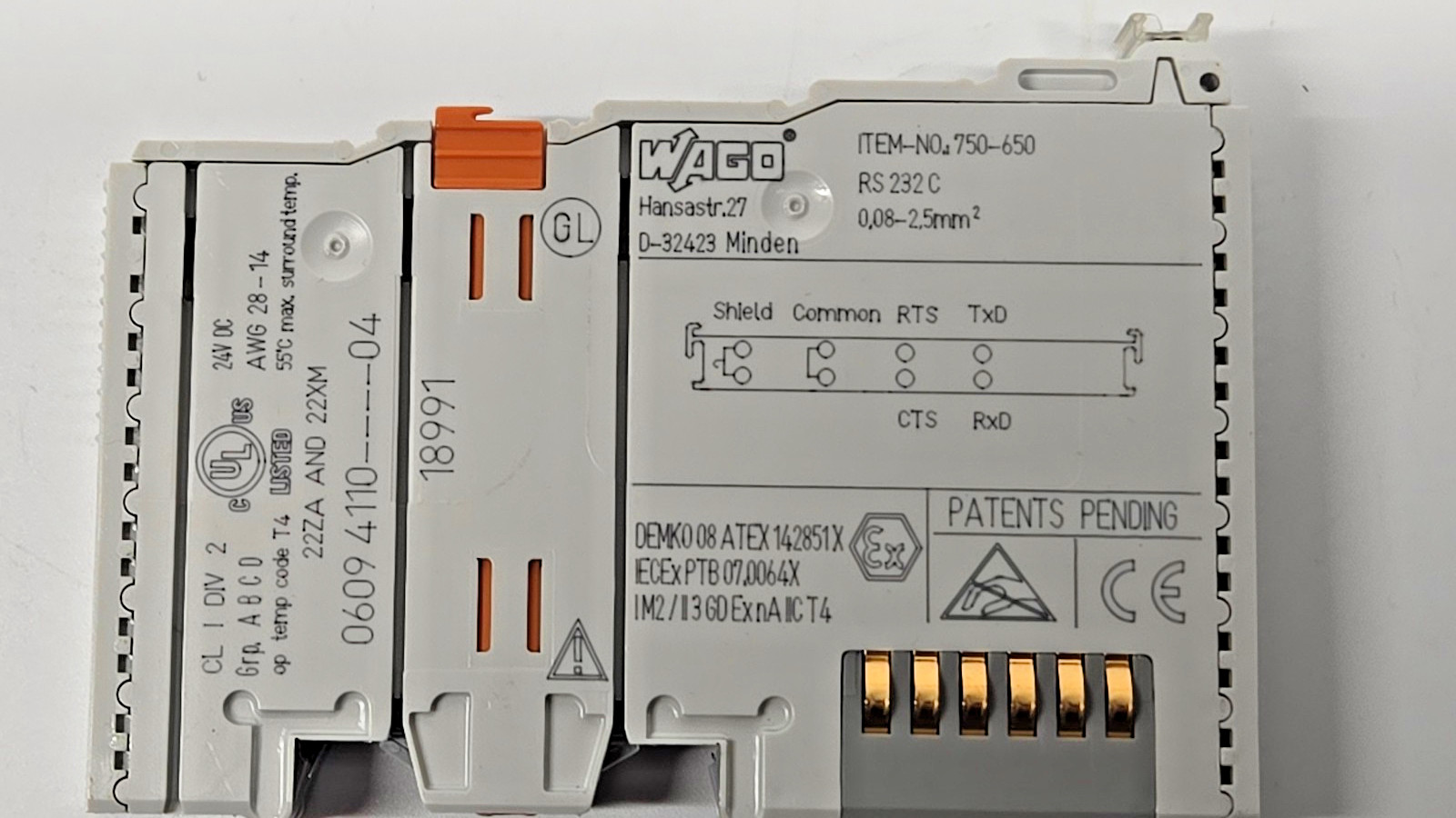 Wago I/O System 750-337, 750-402, 750-504, 750-650, 750-467, 750-550, 750-600