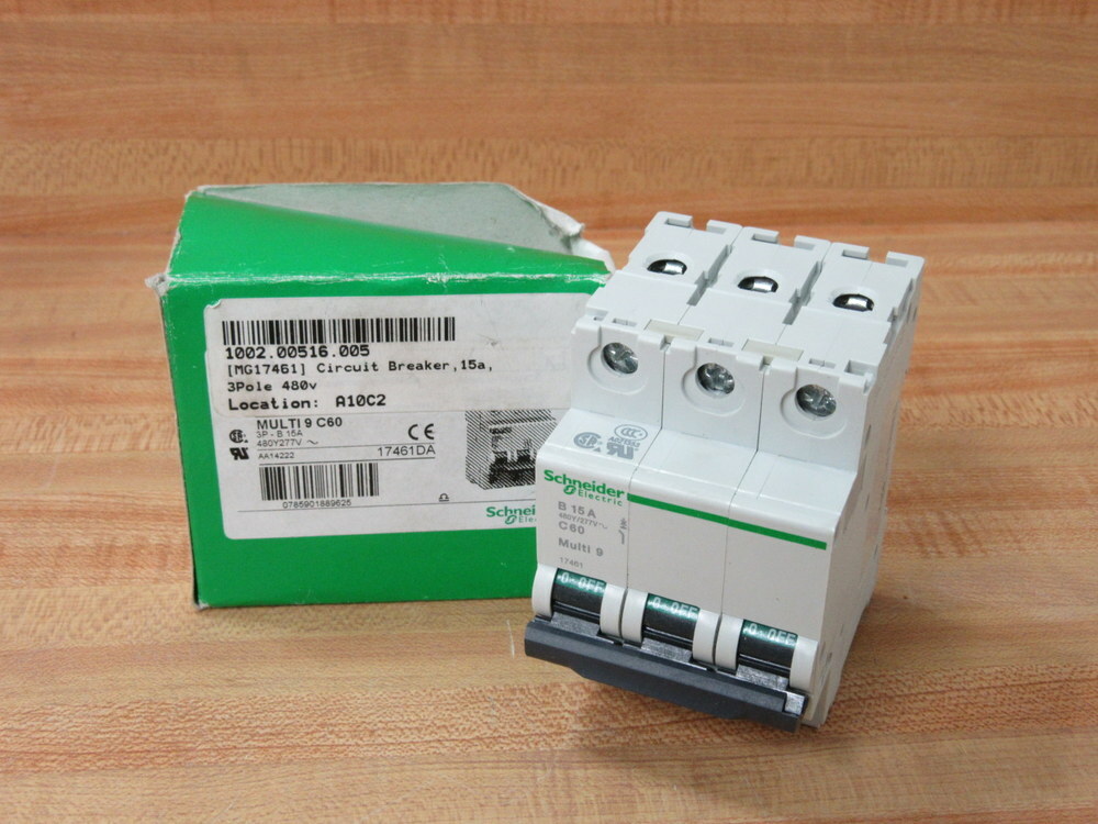 Merlin Gerin 17461 Square D Breaker 15A MG17461 Schneider