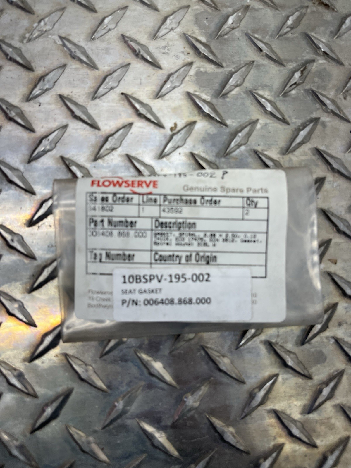 Flowserve Spiral Wound gasket – – 006408.868.000