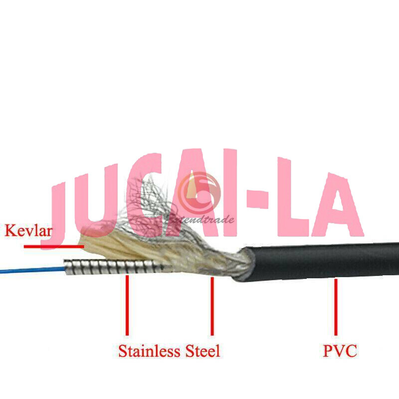 10M Black Armored Fiber Cable Duplex Fiber Optic Patch Cord LC-LC UPC SM 9/125