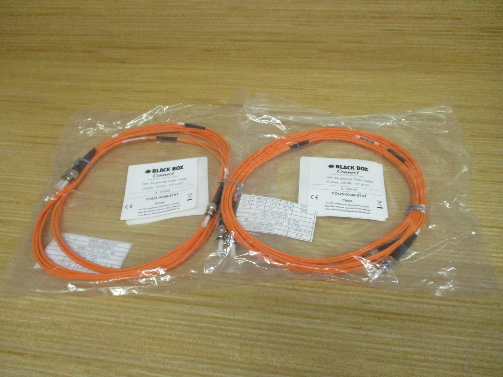 Black Box FO625-003M-STST OM! Multimode Fiber Cable (Pack of 2)