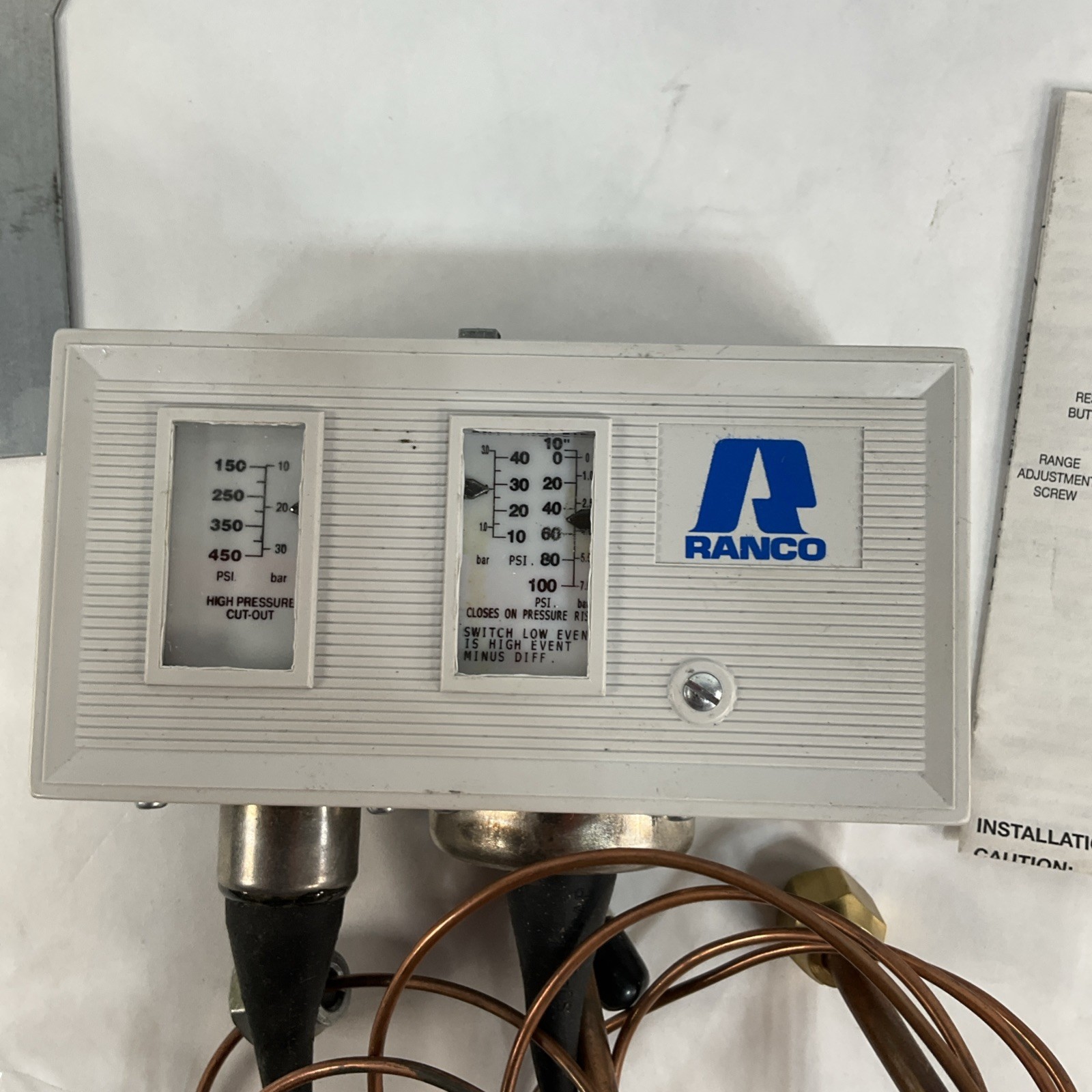 Ranco O12-4834 Dual Pressure Control With Capillary & Flare Nuts Controller
