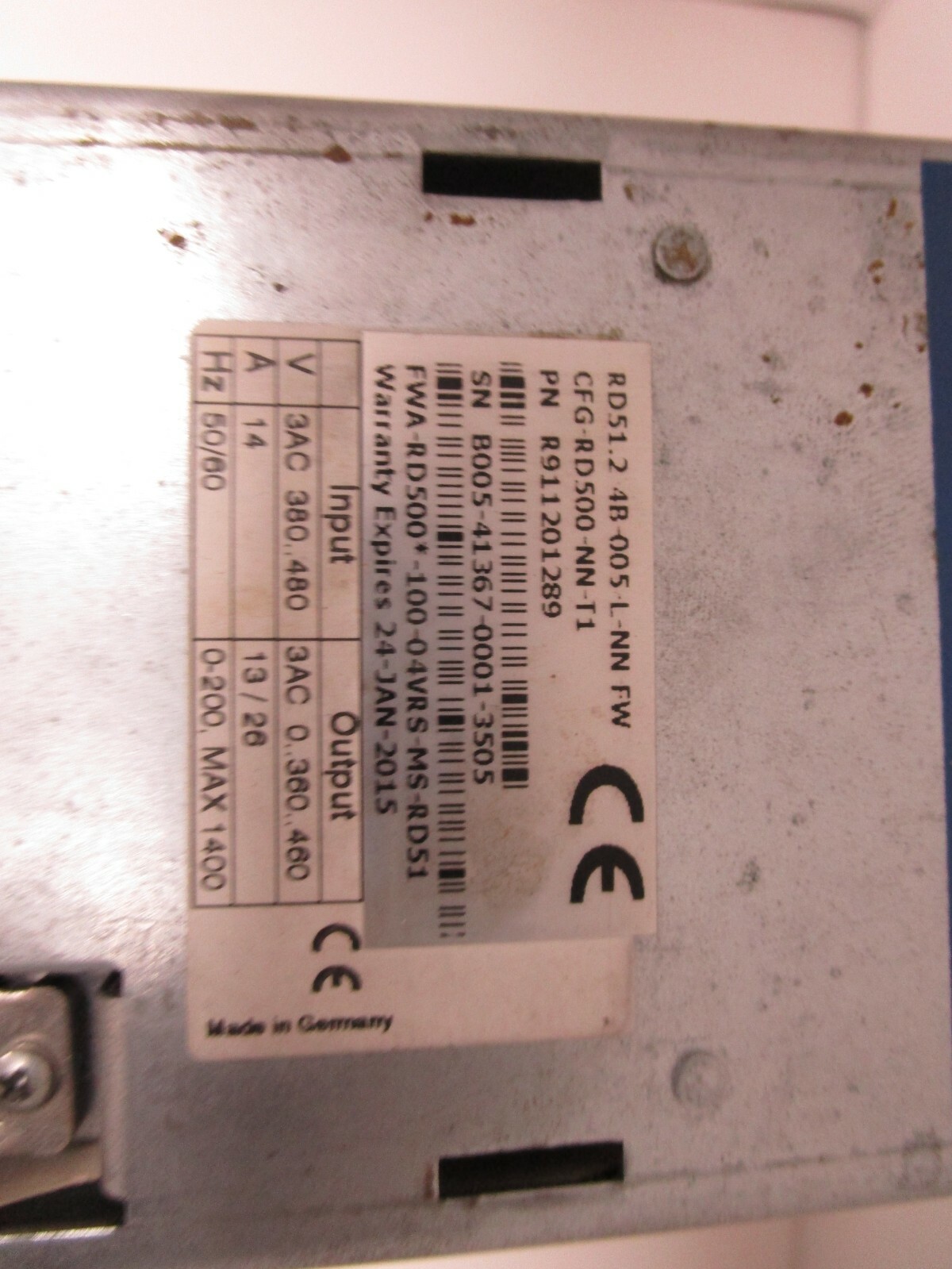 REXROTH RD51.2-4B-005-L-NN-FW CFG-RD500-NN-T1