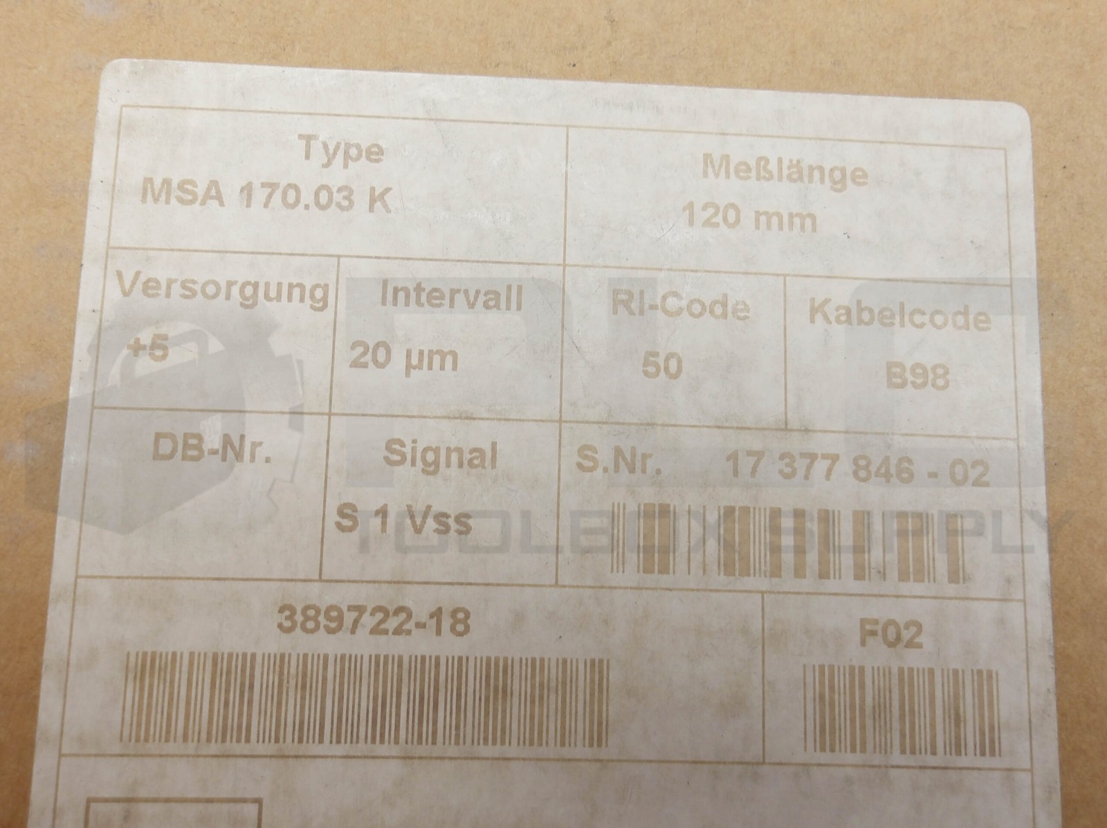 NEW RSF ELEKTRONIK MSA 170.03 K LINEAR ENCODER 120MM