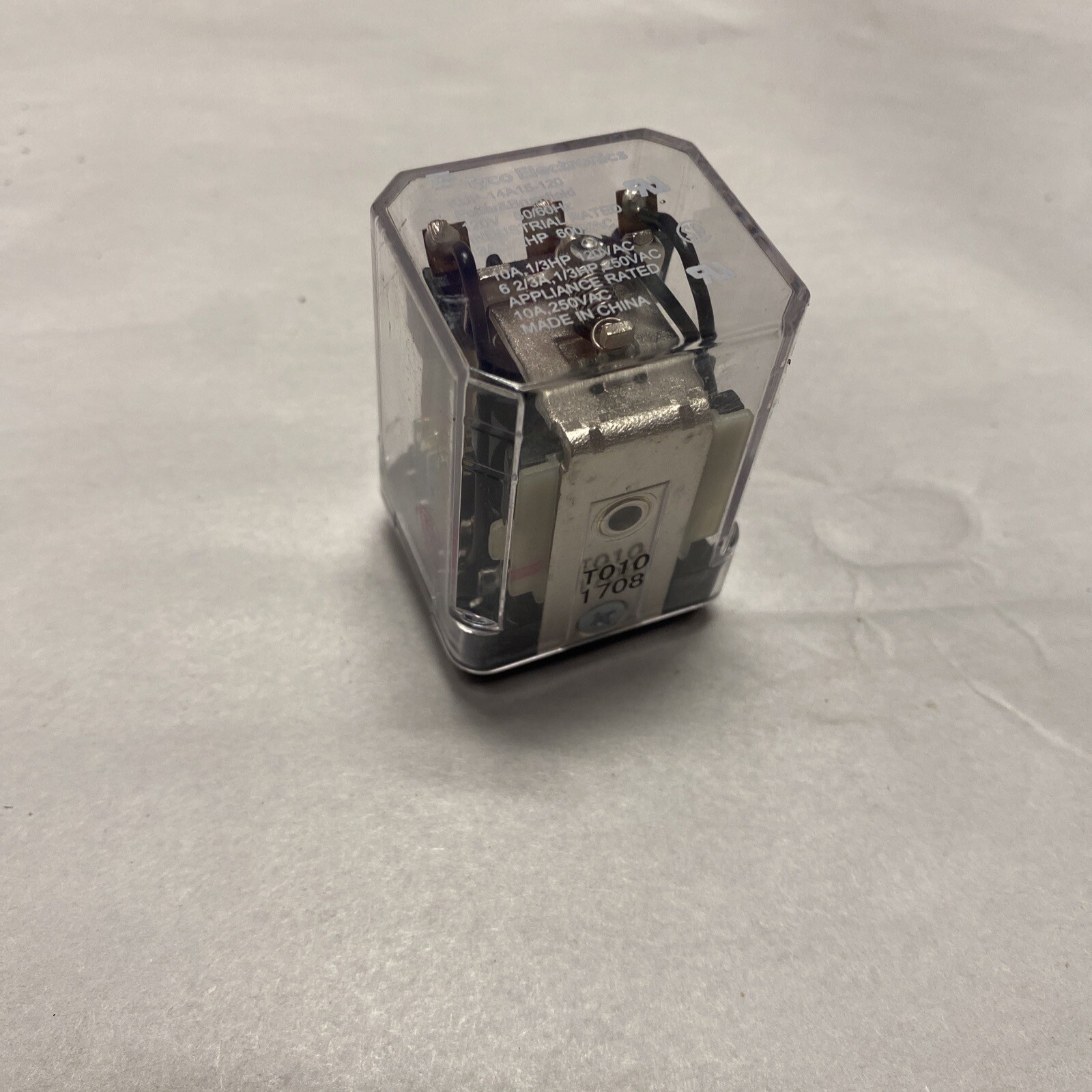 TE Connectivity Tuck Brand KUP-14A15-120 Power Relay 120VAC 10A 1/3 Hp Tyco