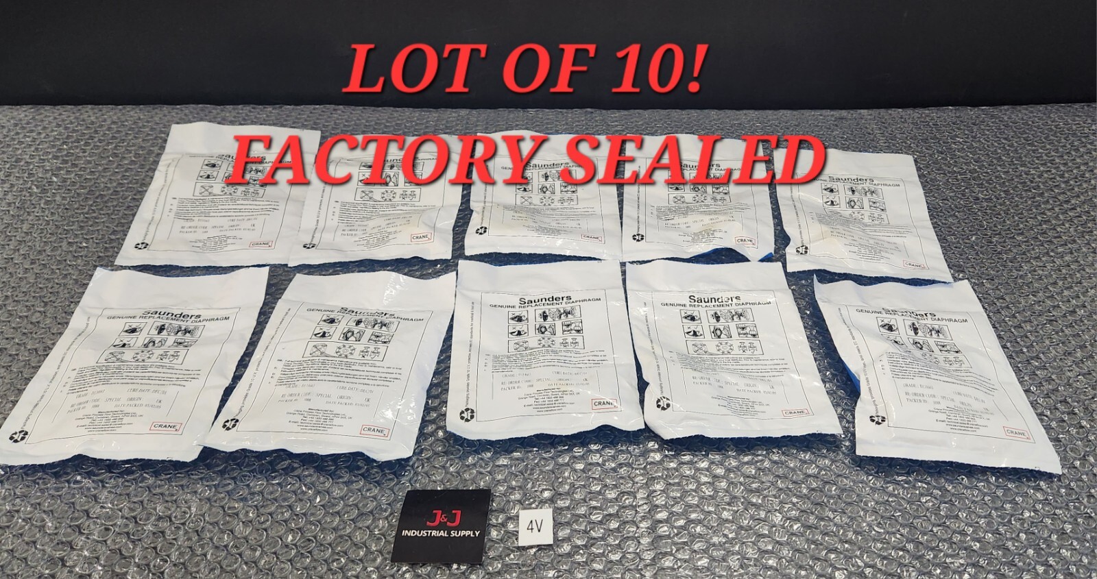 🆕️ *LOT OF 10* Saunders D134663 Diaphragm 3/8″ EPDM ⚡️🇺🇸 SHIP+WARRANTY