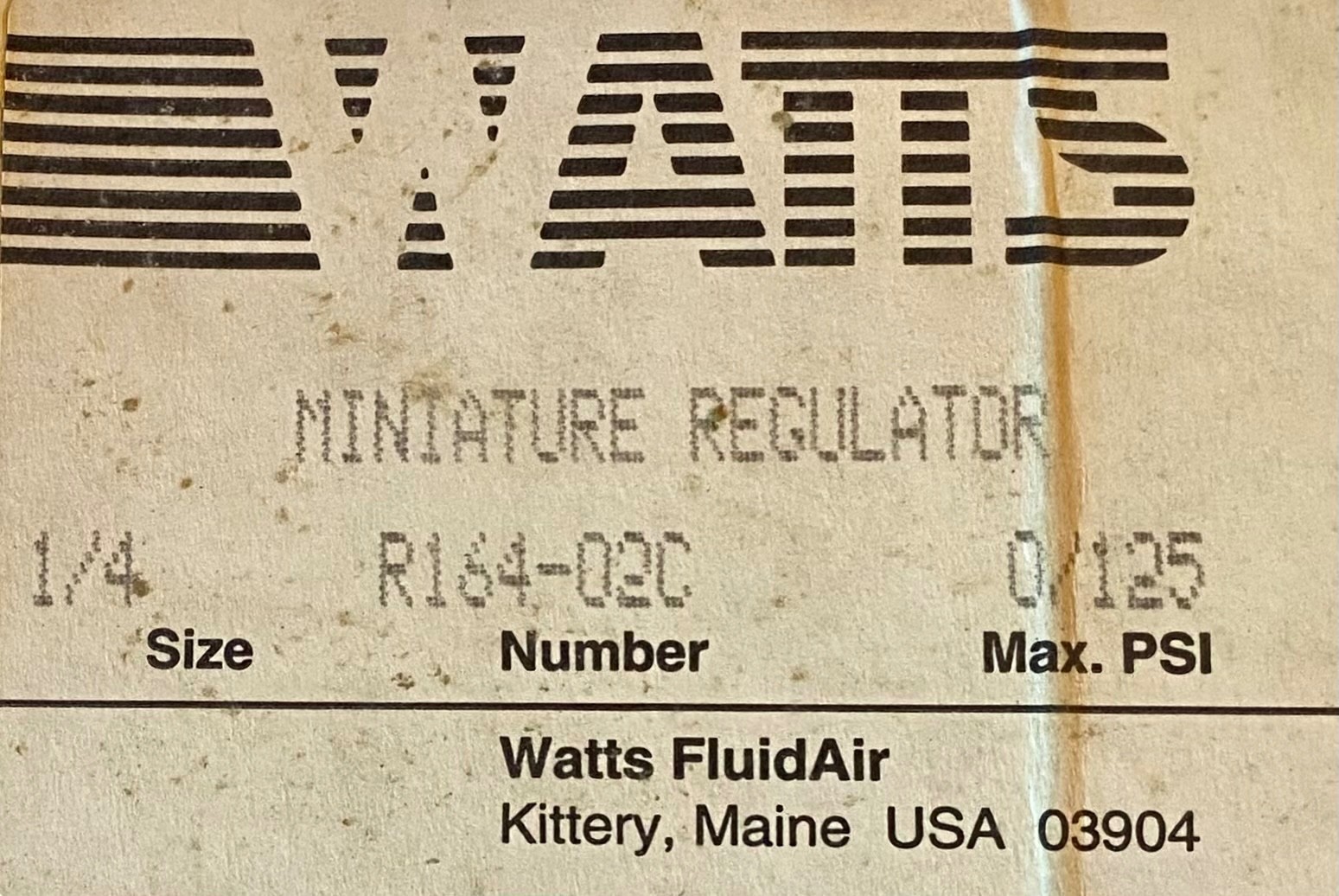 Watts R164-02C Pressure Regulator