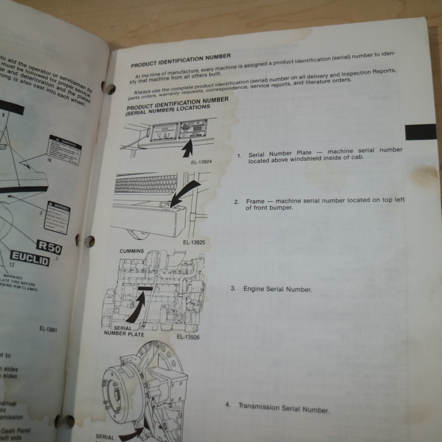 VOLVO EUCLID R50 324 325 DUMP TRUCK Operator Owner Operation Maintenance Manual