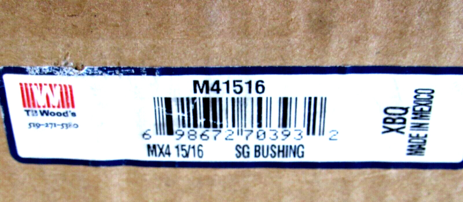 NEW TB WOOD’S M41516 SG BUSHING MX4-15/16