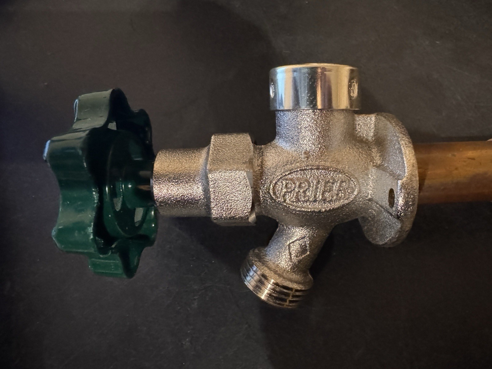 Prier C-144D12 C-144 Series Freezeless Wall Hydrant 12 inch 1/2 MPT x 1/2 SWT