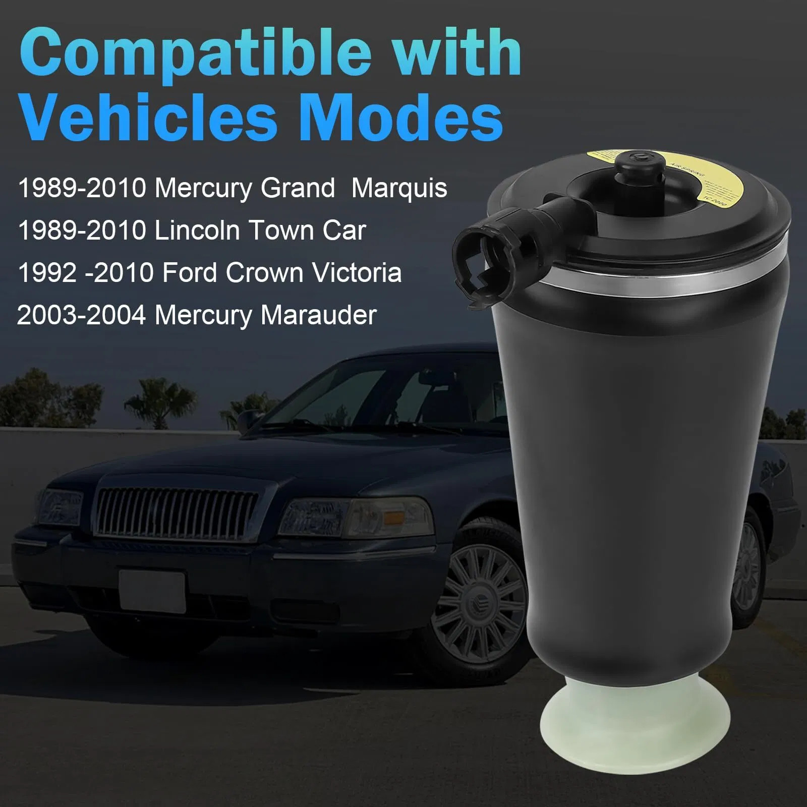 US GARVEE Rear Air Spring Kit Air Suspension Bag Compatible with 1989-2010 Linco