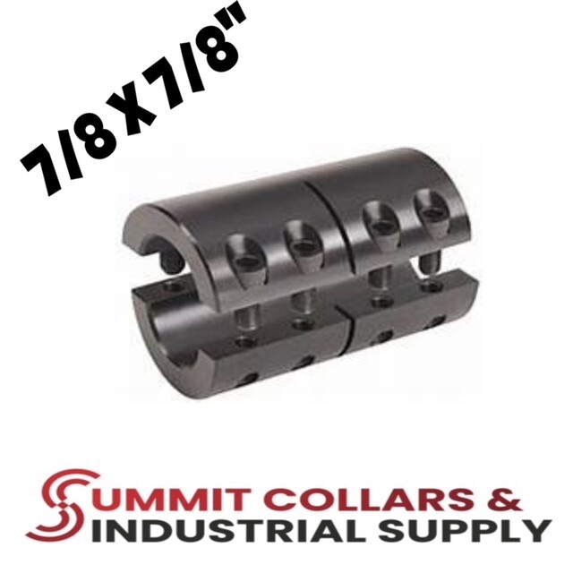 2CC-087-087, 7/8″ ID, Rigid Shaft Coupling, Double Split (qty 1)