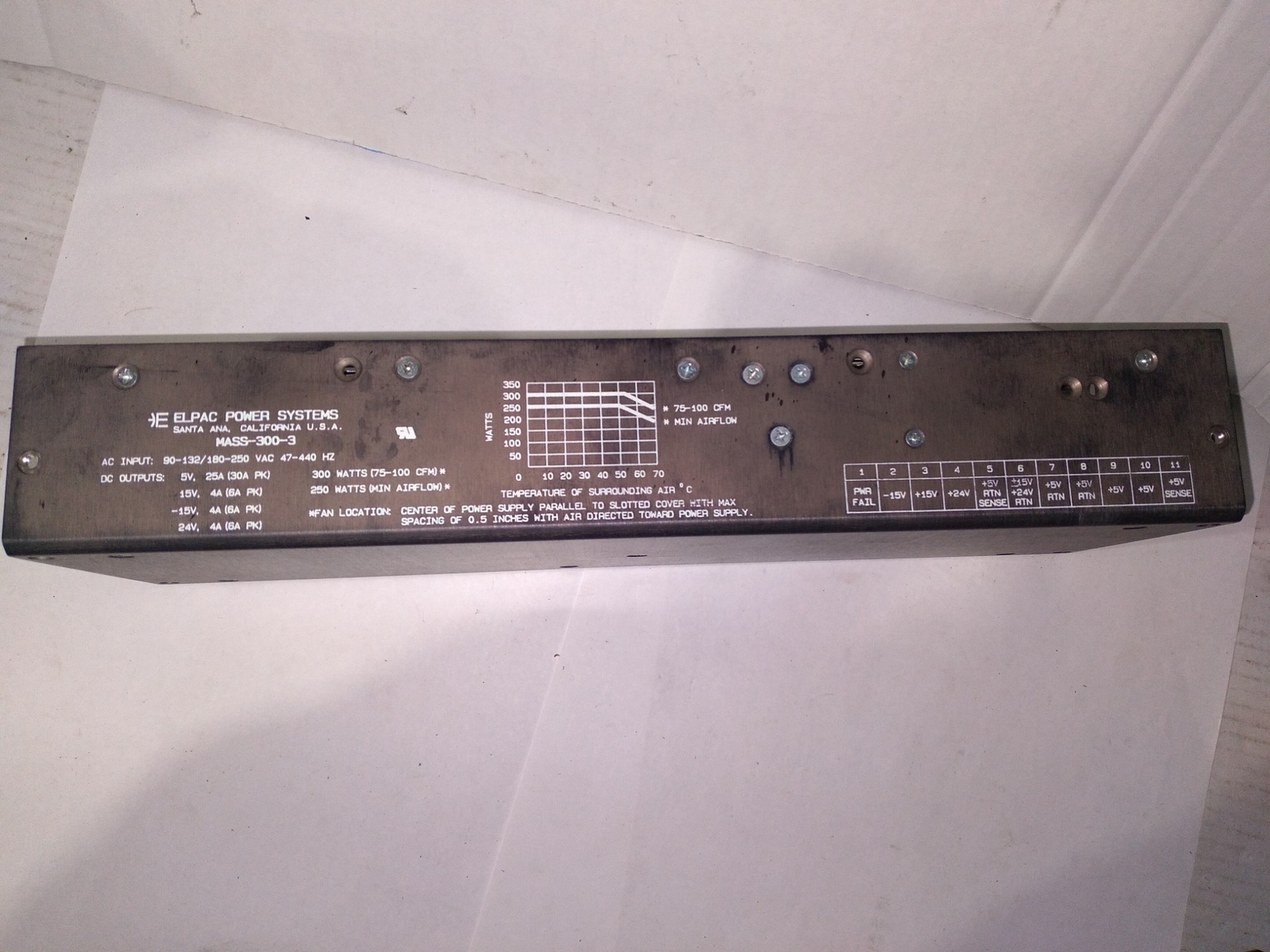 ELPAC MASS-300-3 GE POWER SUPPLY BOARD 305A6410P1 90-132/180-250 VAC 47-440HZ