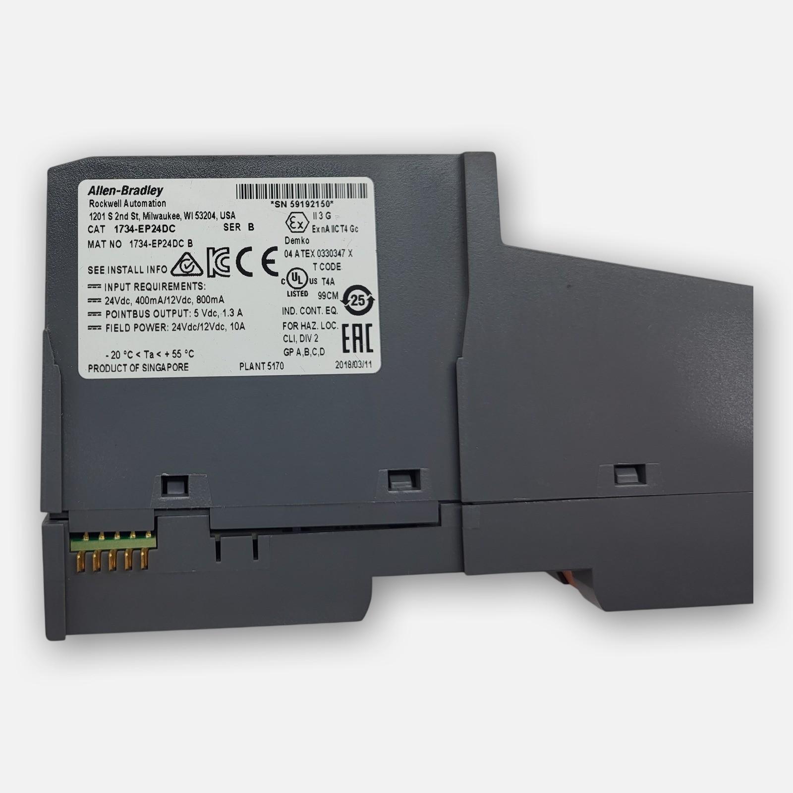 ALLEN BRADLEY 1734-EP24DC /B EXPANSION POWER SUPPLY MODULE 24VDC