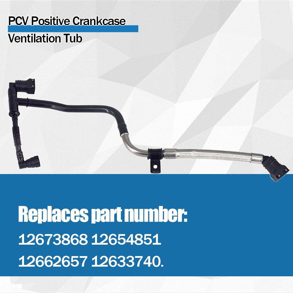 PCV Crankcase Ventilation Tube for Buick Envision Cadillac ATS OEM Replacement
