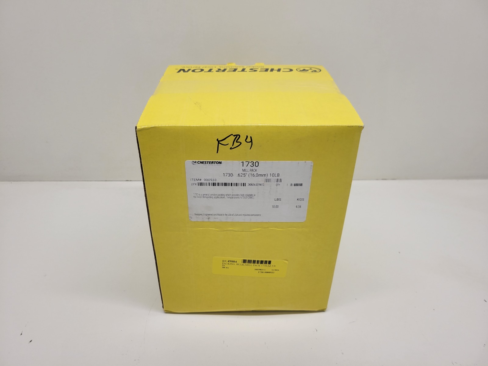 NEW OLD STOCK! CHESTERTON 5/8″ 10LB MILL PACK PACKING 1730-.625