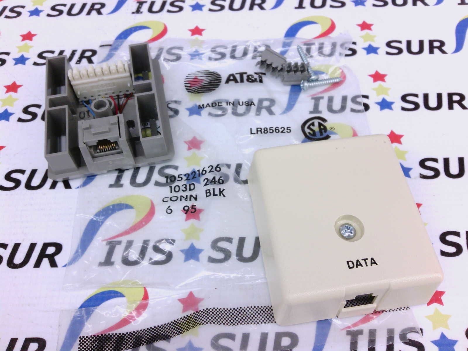 NSOP AT&T 105221626 Data RJ45 Ethernet Wall Outlet Jack Box Ivory LR85625 LAN