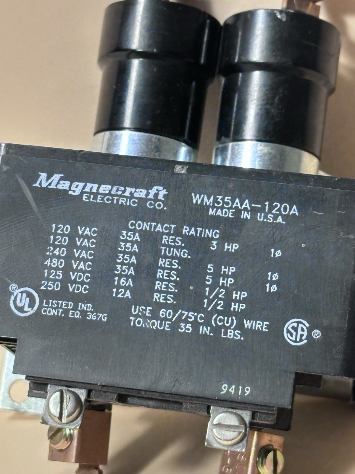 Magnecraft WM35AA-120A Relay