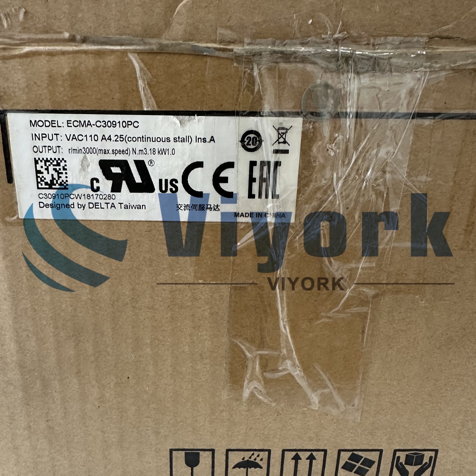 DELTA ECMA-C30910PC SERVO MOTOR NEW