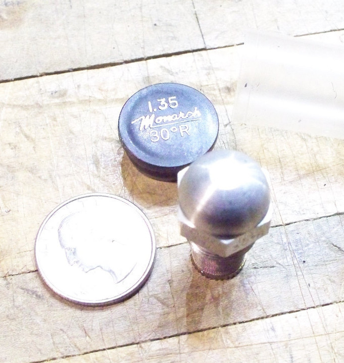 Monarch Oil Burner Nozzle F-80 BPS 1.35 30 deg R 01.35-30-R stainless