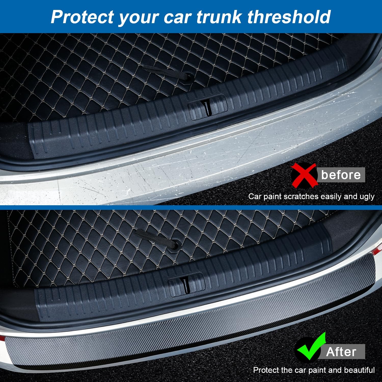 Moteloor Universal Rear Bumper Protector (40×3.54 in)