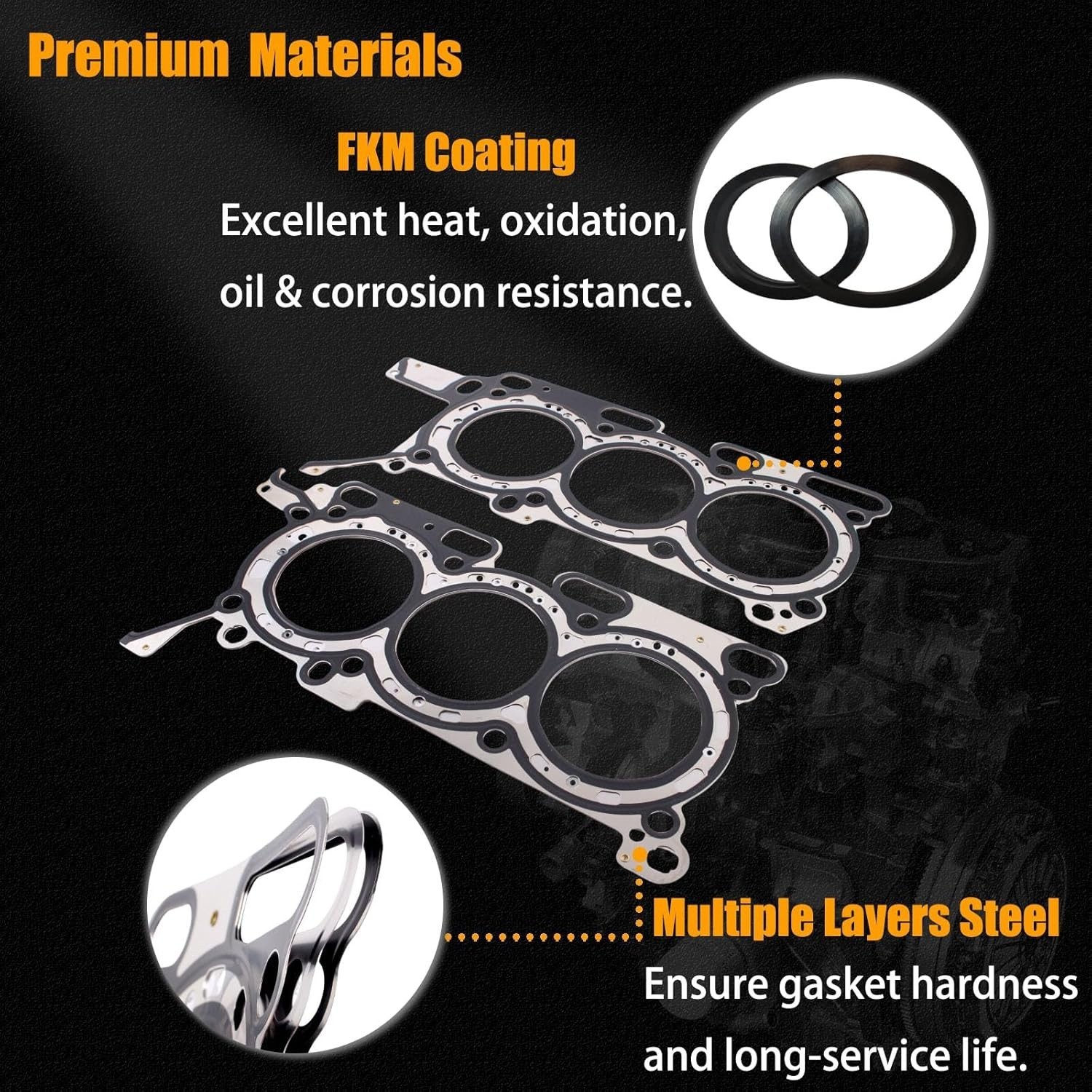 HS54988A Cylinder Head Gasket Set Fit for Ford F-150 2012 2013 2014 3.5L Ecob…
