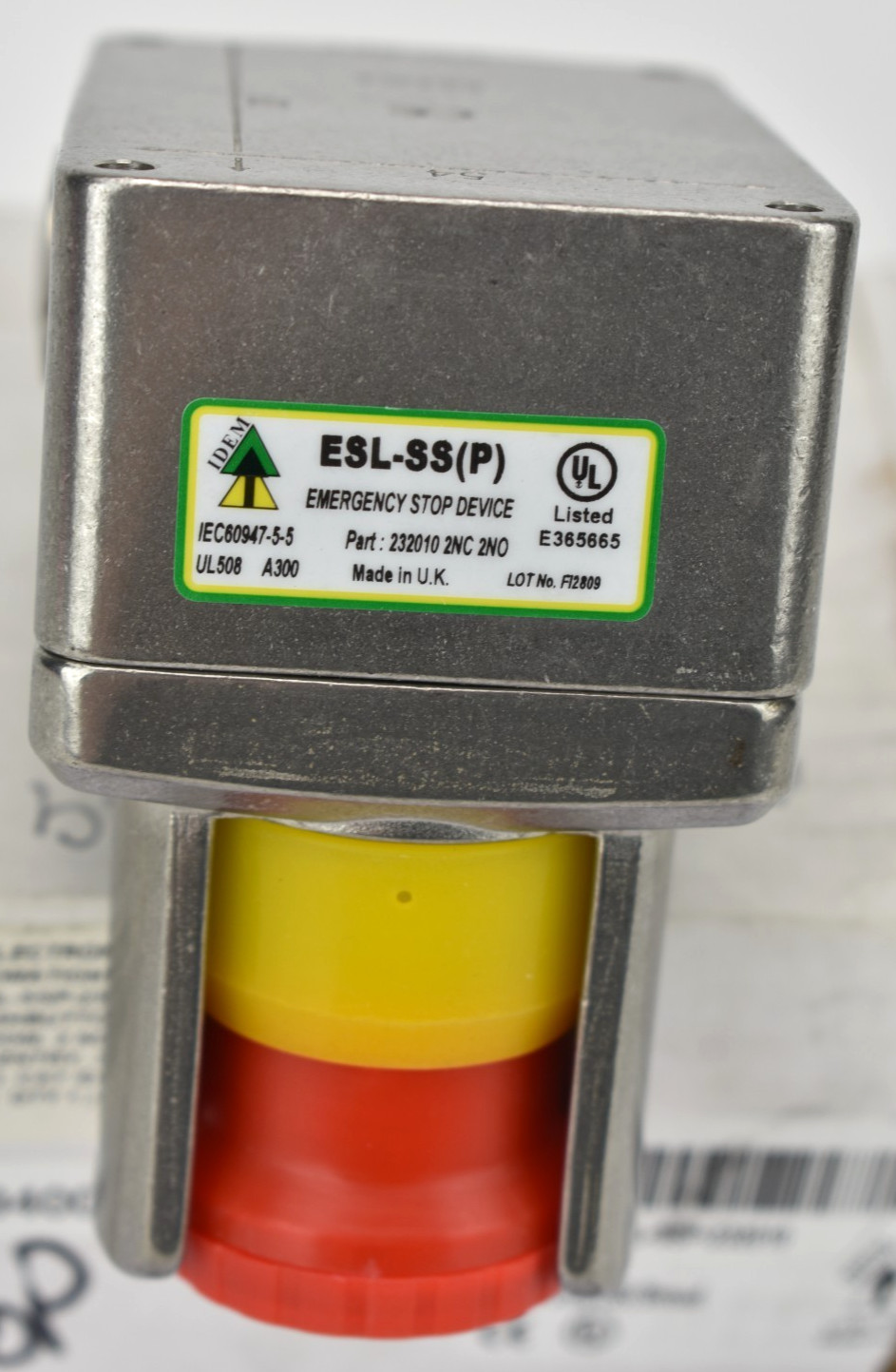 NEW IDEM ESL-SSP-232010 Emergency Stop Safety Switch 316 SS IP69K 2NC 2NO