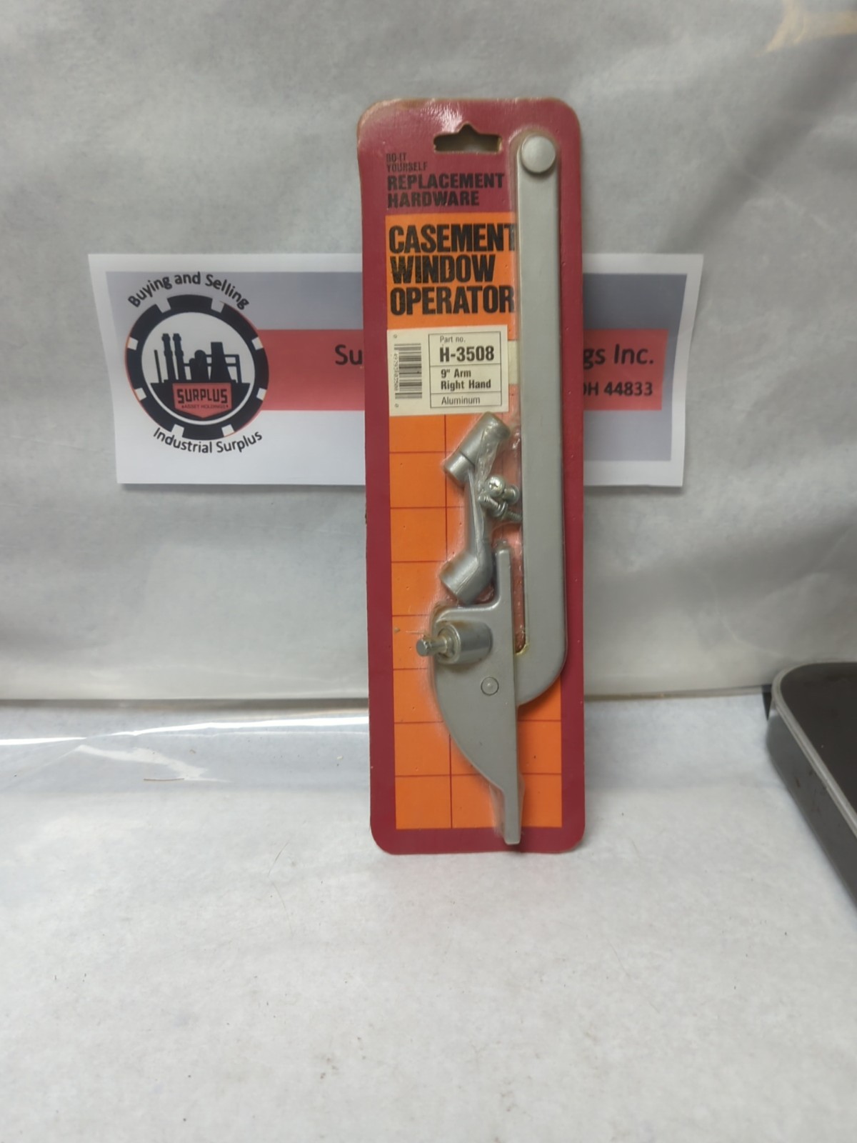 PRIMELINE PARTS CO.,H-3508,CASEMENT WINDOW OPERATOR 9 IN ARM RT. HAND NOS