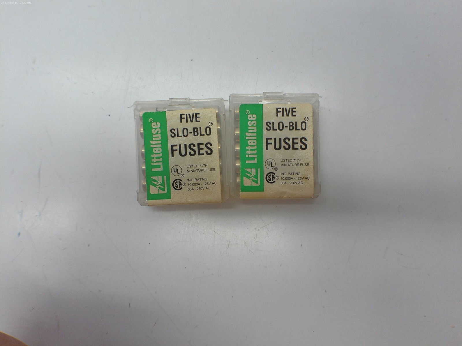 LITTELFUSE 3AG-1/32A-313 FUSE LOT OF 2 PKG OF 5 NSMP
