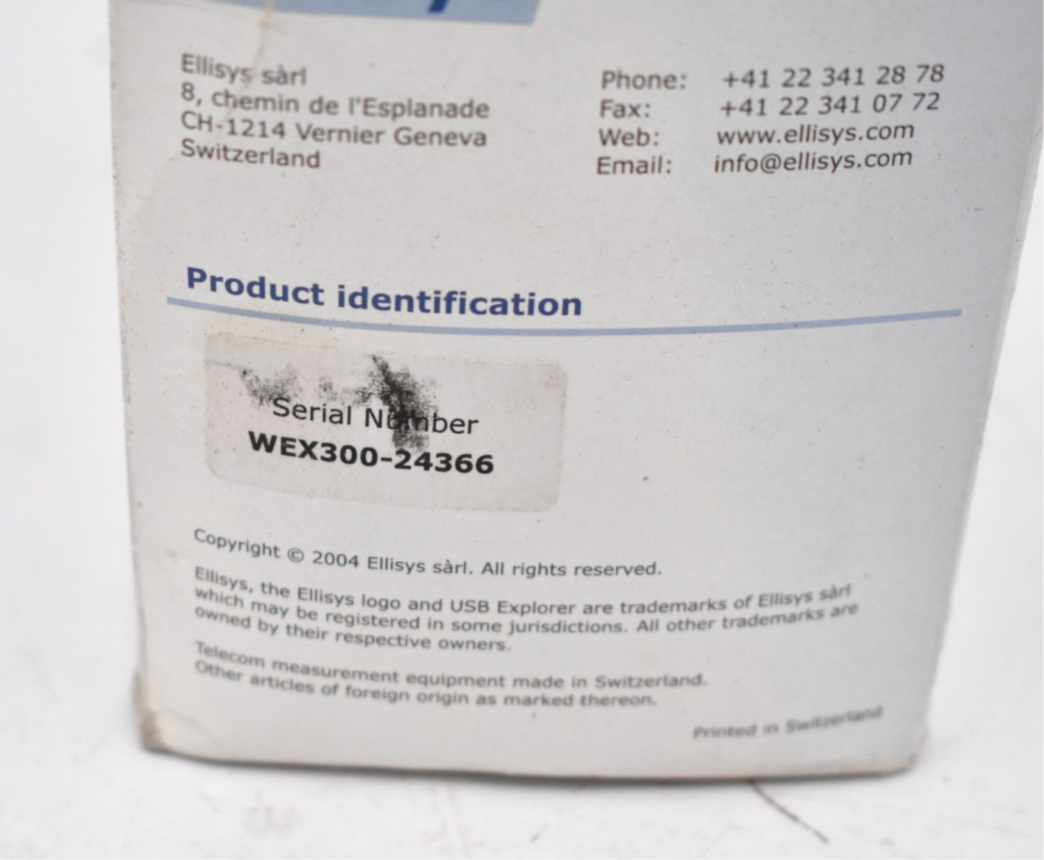 ELLISYS WEX300-24366 WIRELESS USB EXPLORER 300