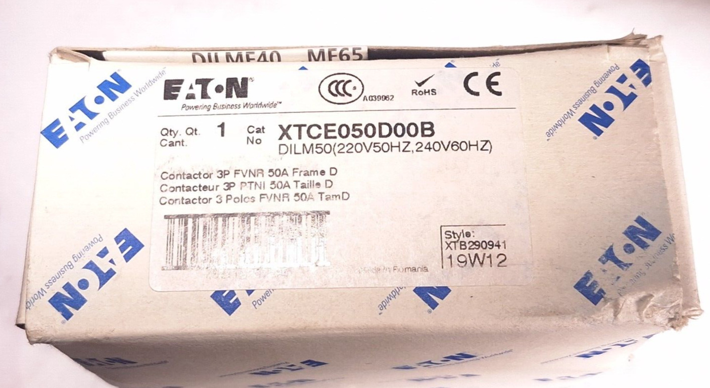 EATON KLOCKNER MOELLER XTCE050D00B DILM50 220/240V 50A CONTACTOR – 46 AVAILABLE