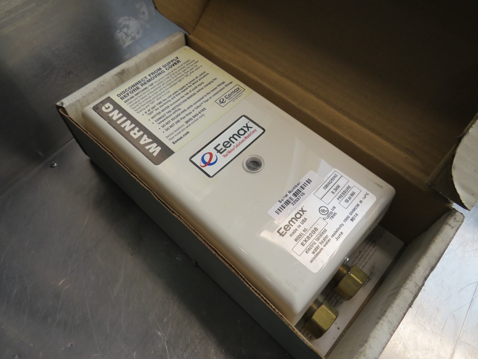 Eemax EX8208 Water Heater 208vac