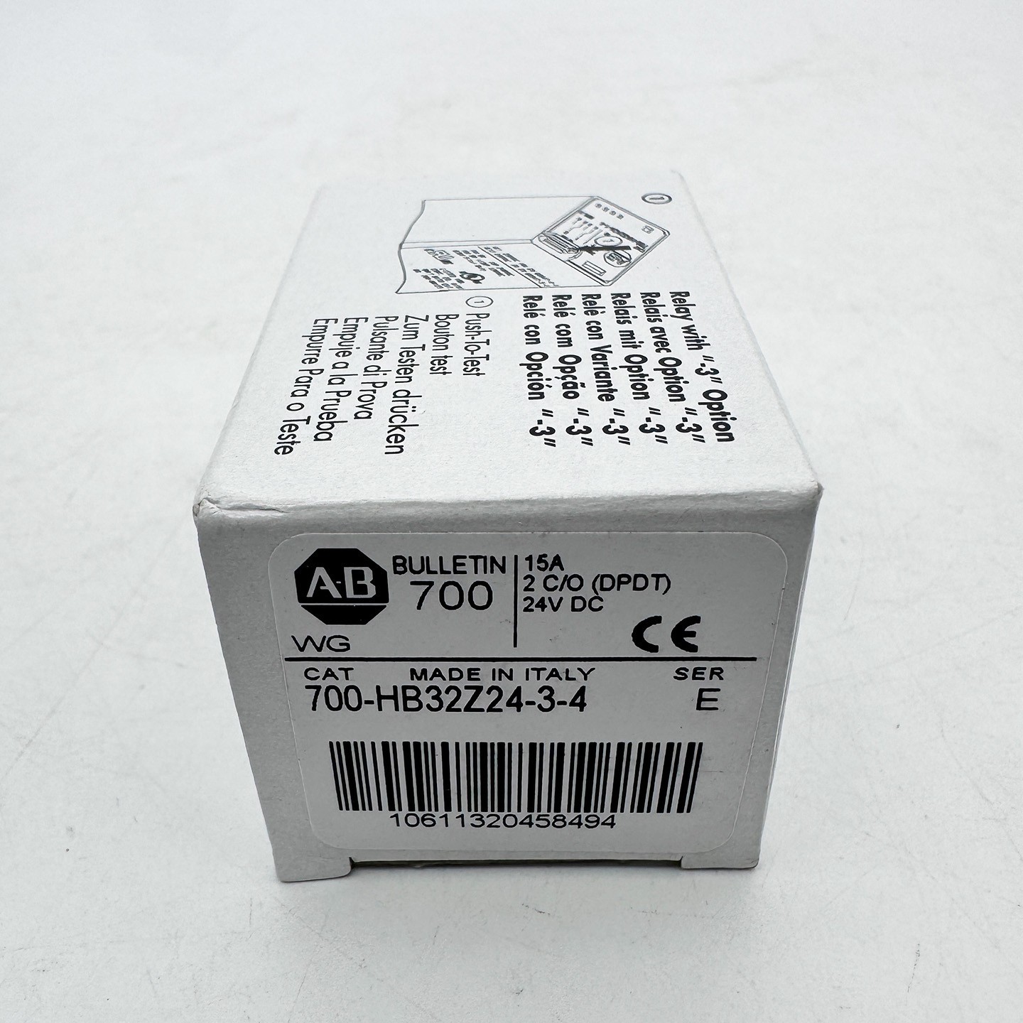 700-HB32Z24-3-4 24V DC GP Tall Square Base Relay New Original 700HB32Z2434