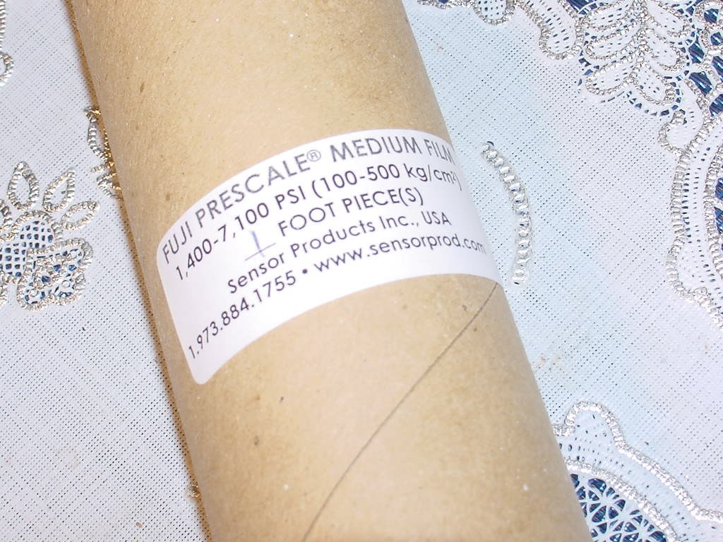 Tube of Fuji Prescale MEDIUM Film 1,400-7,100 Psi 1 Foot Piece, New