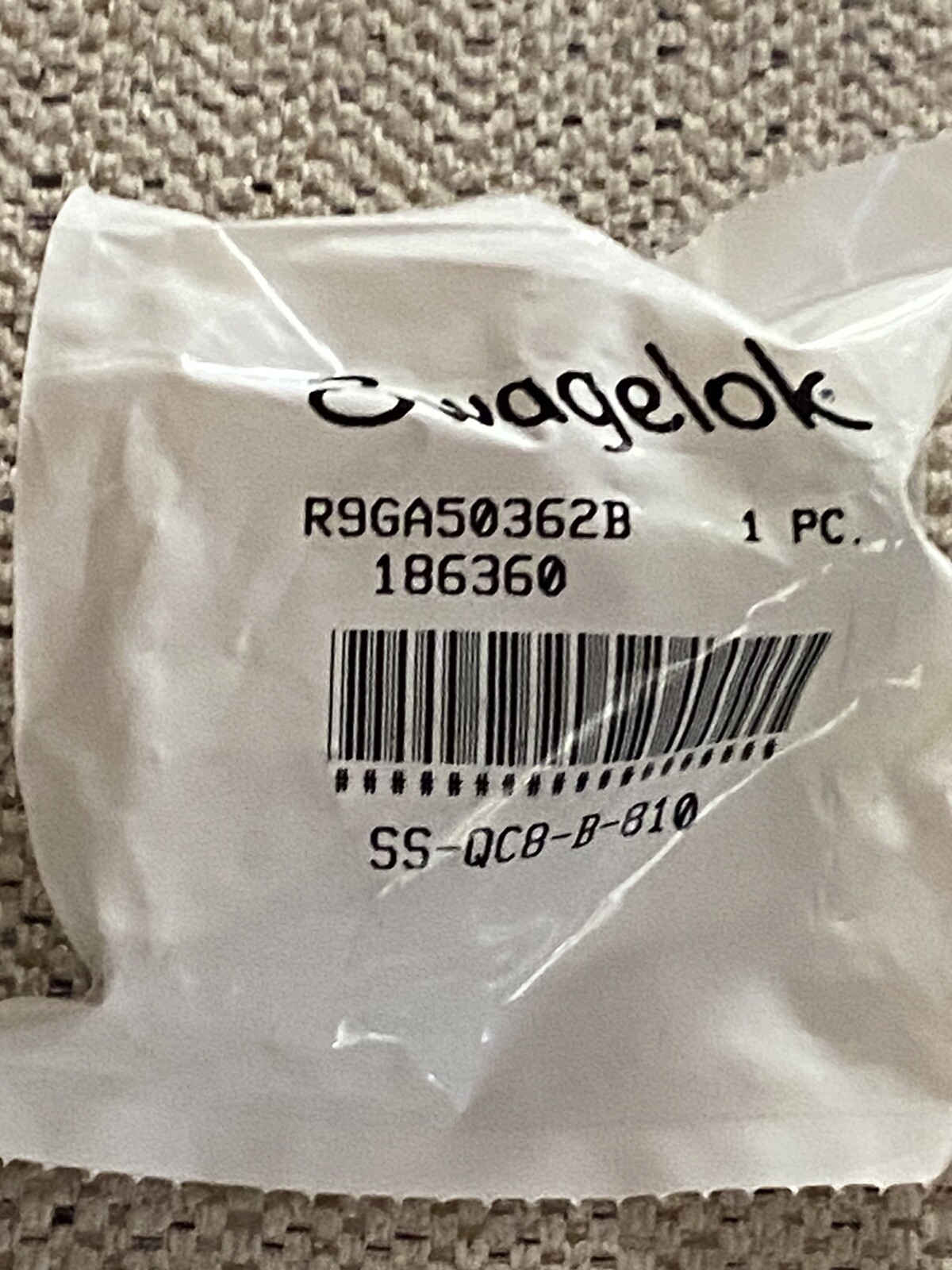 Swagelok SS-QC8-B-810 Quick Connect Body 1.5CV 1/2″ Tube Fitting W/ VE4 NOP